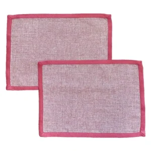 Set Di 2 Tovagliette All'americana Antimacchia Lino Bordeaux - Retinato Sangria