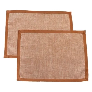 Set Di 2 Tovagliette All'americana Antimacchia Lino Gianduia - Liscio Gianduia
