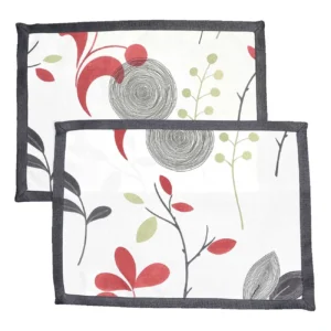 Set Di 2 Tovagliette All'americana Disegno Monaco/retinato Grigio Antracite