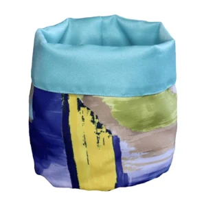 Portapane Double Face Fantasia Picasso Blu / Liscio Turchese