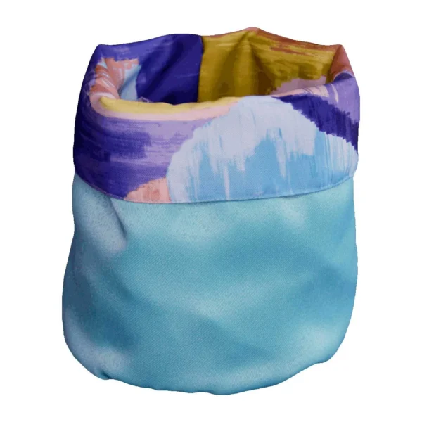Portapane Double Face Fantasia Picasso Blu / Liscio Turchese