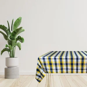 Tessuto scozzese giallo e blu al m²