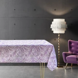 Tessuto floreale viola e lilla in cotone al m²