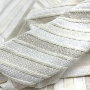 Tessuto A Righe Beige