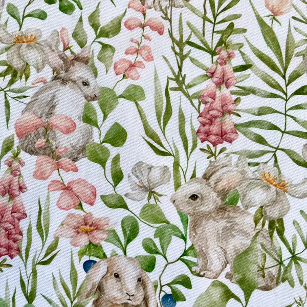 Tessuto Primavera Conigli