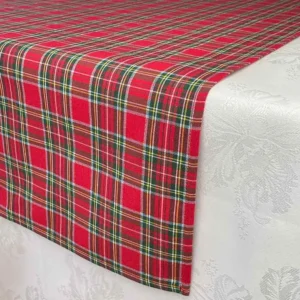 Runner Da Tavolo Natalizio Tartan Rosso